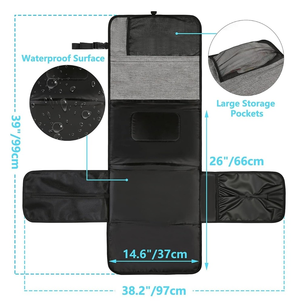 TOPGOOSE Portable Diaper Changing Pad: Waterproof, Foldable Baby Travel Mat & Ba